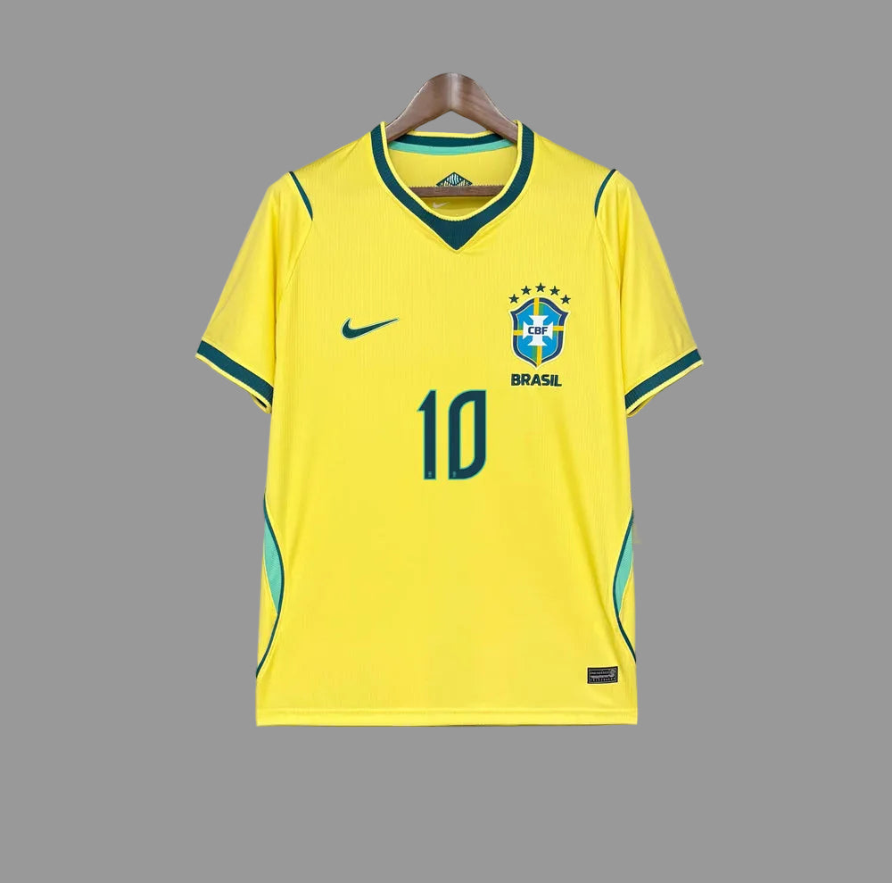 Brazil No. 10 Home Jersey 2026 – Fan Fit Football Jersey