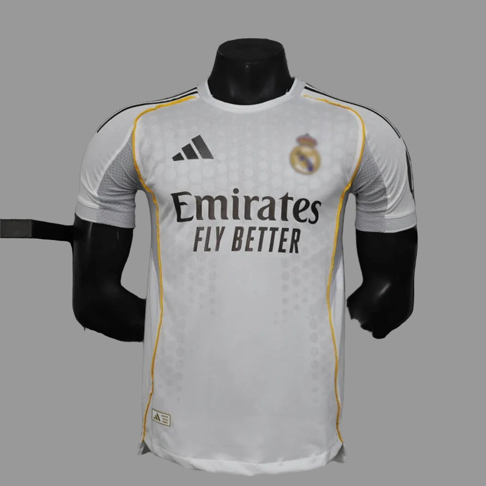 Real Madrid Home Jersey 25/26 Season Player Version Slim Fit Football Shirt | Los Blancos Home Kit 2025/26