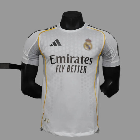 Real Madrid Home Jersey 25/26 Season Player Version Slim Fit Football Shirt | Los Blancos Home Kit 2025/26