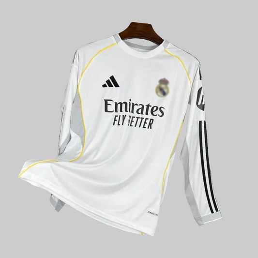 Real Madrid Home Full Sleeve Fan Version Jersey 2025/26 – White